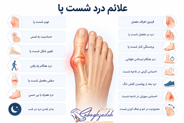 علائم درد شست پا